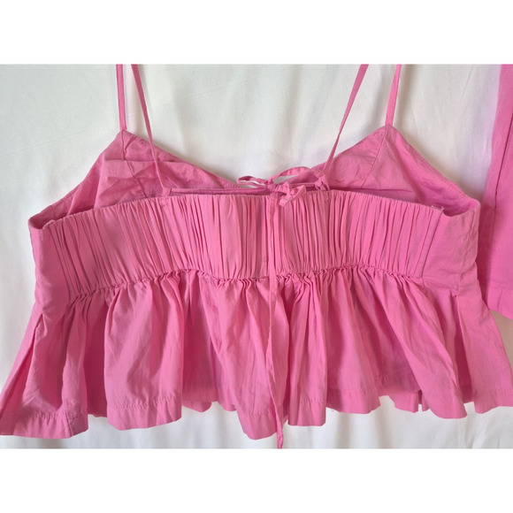 Free People Womens Aurora Pink Ruffled Miki Top Shorts Set Small - Picture 11 of 12